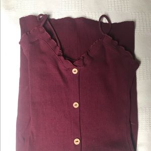 Burgundy dress